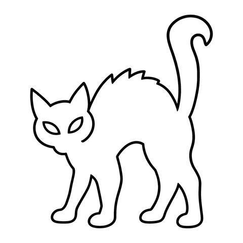 Black Cat pumpkin stencil