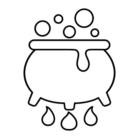 Bubbling Cauldron pumpkin stencil