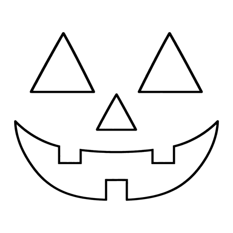 Classic Jack-o’-Lantern pumpkin stencil