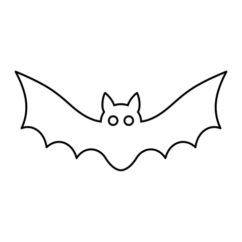 Flying Bat pumpkin stencil