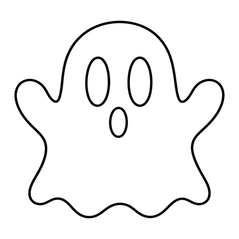 Friendly Ghost pumpkin stencil