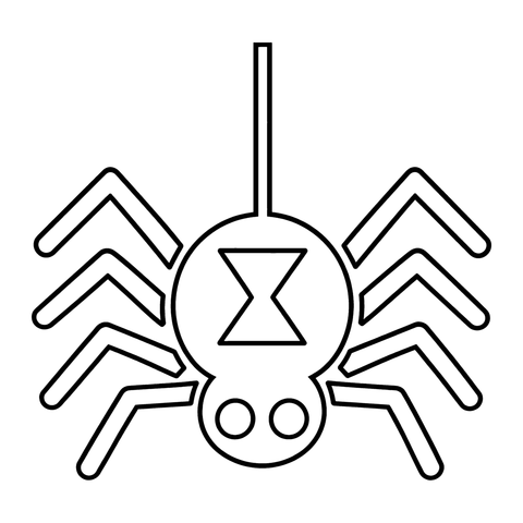 Hanging Spider pumpkin stencil