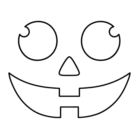 Happy Pumpkin Face pumpkin stencil