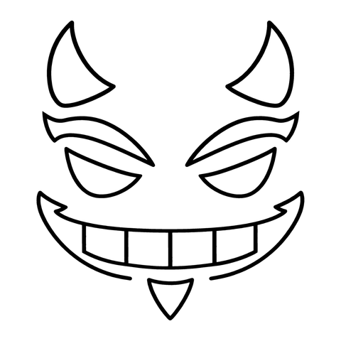 Little Devil pumpkin stencil