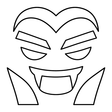 Old-Movie Vampire pumpkin stencil