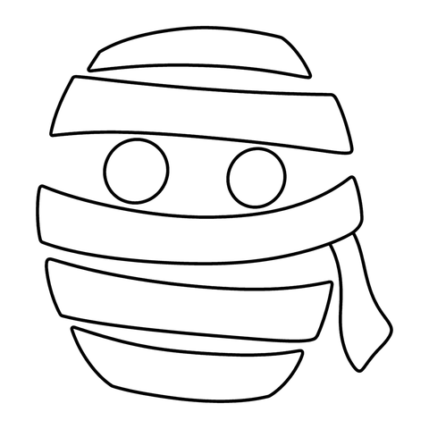 Mummy pumpkin stencil