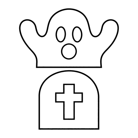 Peekaboo Ghost pumpkin stencil