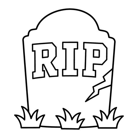 RIP Tombstone pumpkin stencil