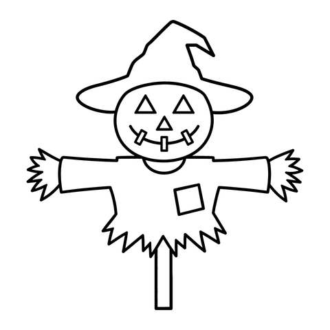 Scarecrow pumpkin stencil
