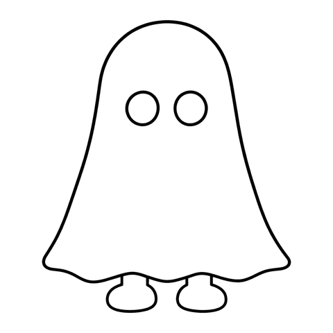Trick-or-Treat Ghost pumpkin stencil