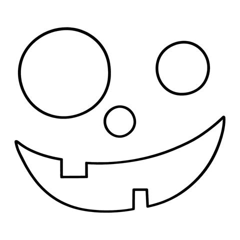 Silly Pumpkin Face pumpkin stencil