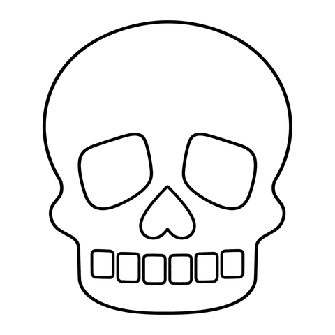 Skull pumpkin stencil