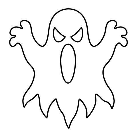 Spooky Ghost pumpkin stencil