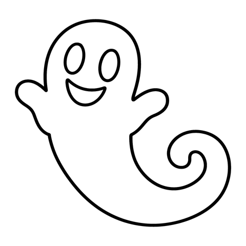 Swirly Ghost pumpkin stencil