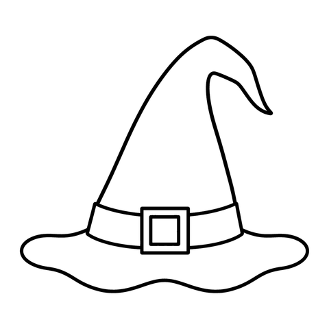 Witch Hat pumpkin stencil