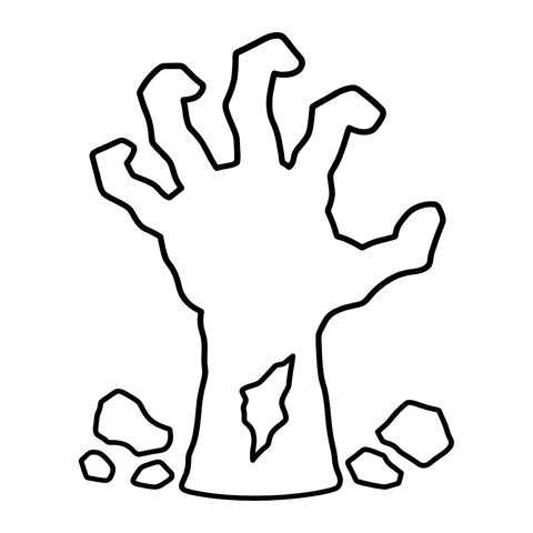 Zombie Hand pumpkin stencil